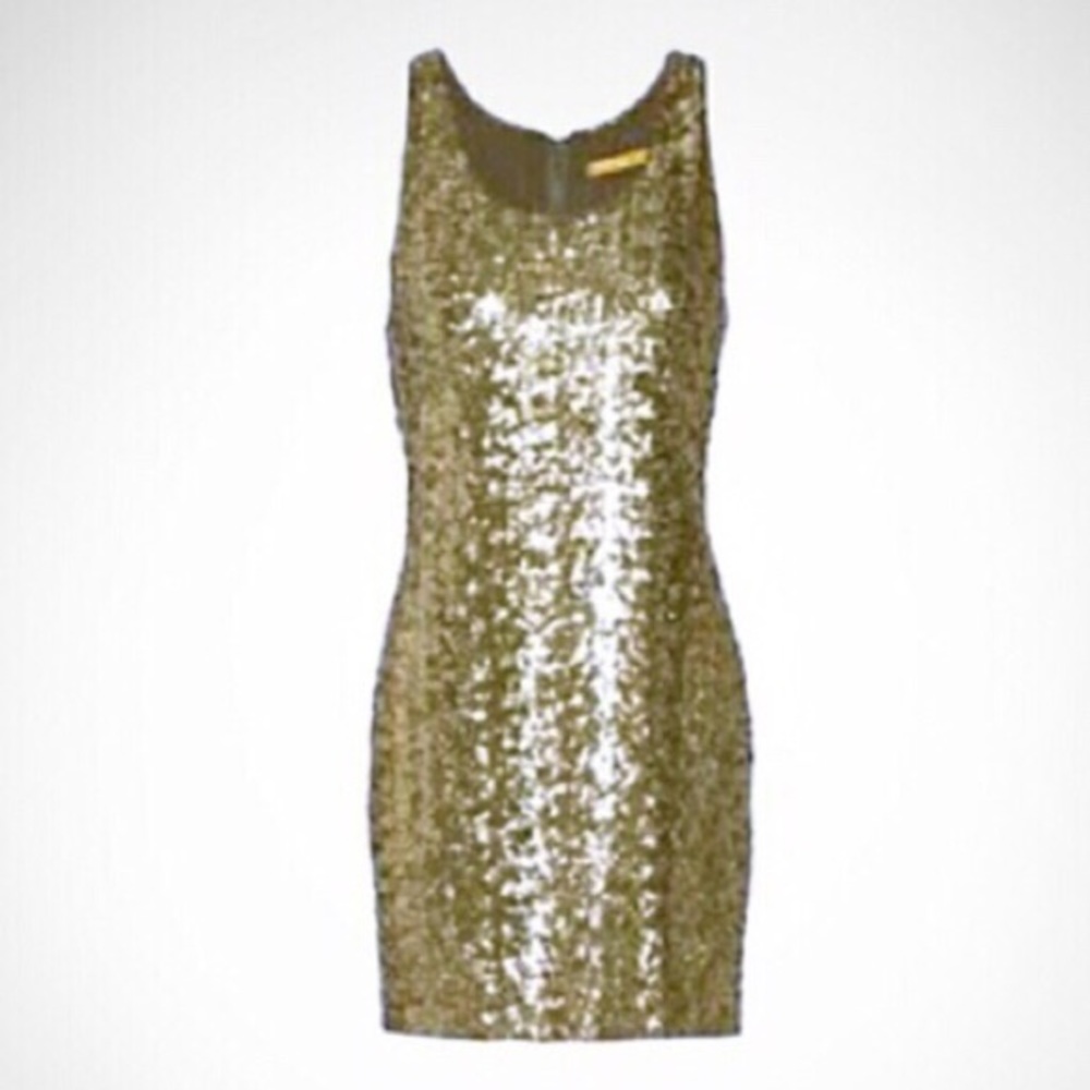 Alice & Olivia Classy & HOT Gold Sequined Dress